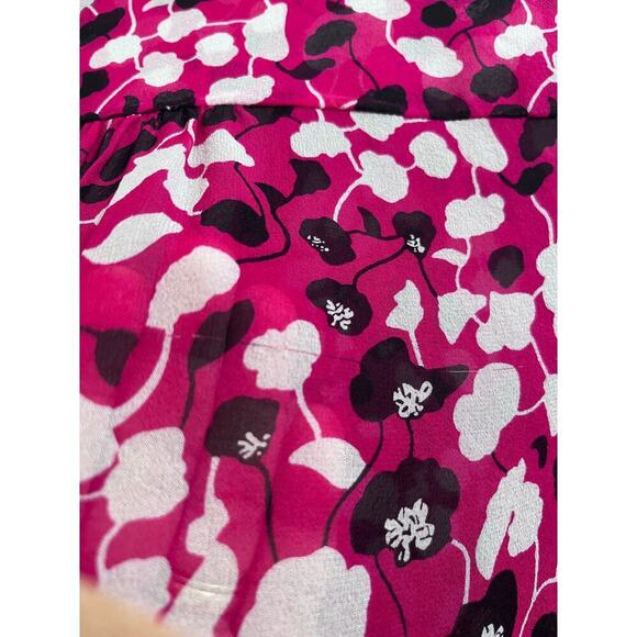 Diane Von Furstenberg Tiny Pull Lorelei Two Sheer Silk Button Blouse Size 10 - Picture 5 of 13